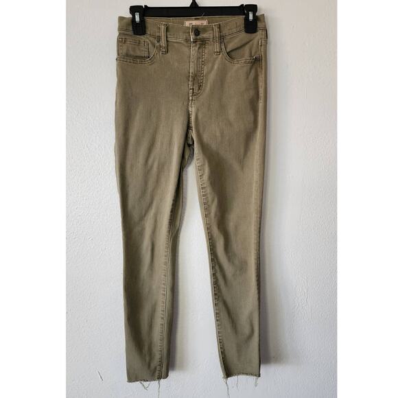 Madewell High Rise Skinny Jeans Raw Hem Garment Dyed Edition - Picture 2 of 9
